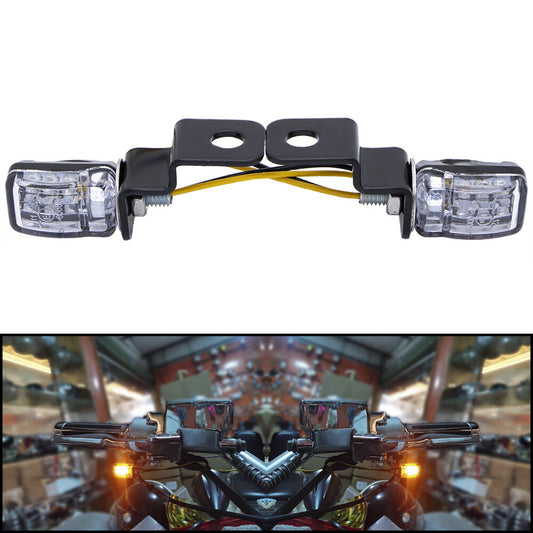 Universal Motorcycle 12V for Mini LED Turn Signal Indicator Brake Clutch Lever Light Q