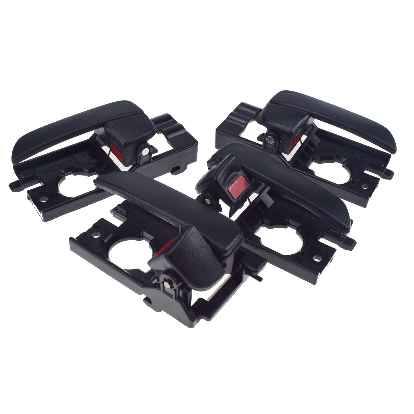 Black 4-piece front and rear LH right-hand interior door handle suitable for modern 1.6L engines (2007-2011) v