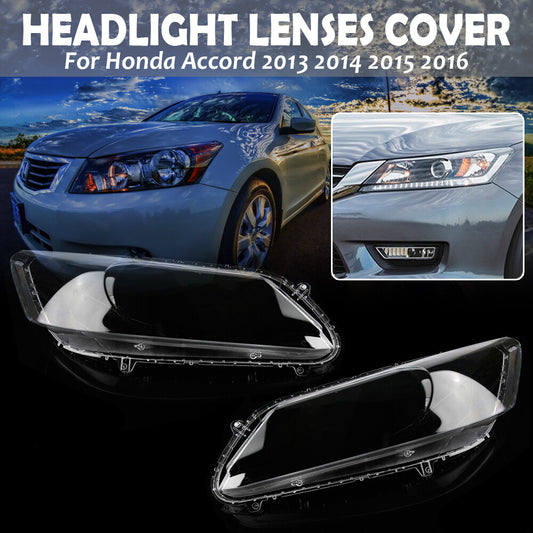 Left+Right Headlamp Lens Headlight Clear Cover Lenses for Honda for Accord 2013-2015