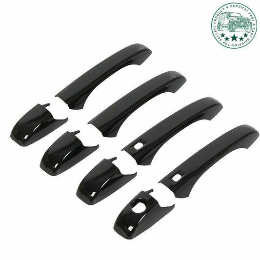4-Piece Glossy Black Door Handle Protector Covers for Jeep Grand Cherokee/ for Dodge Durango 2011+ n