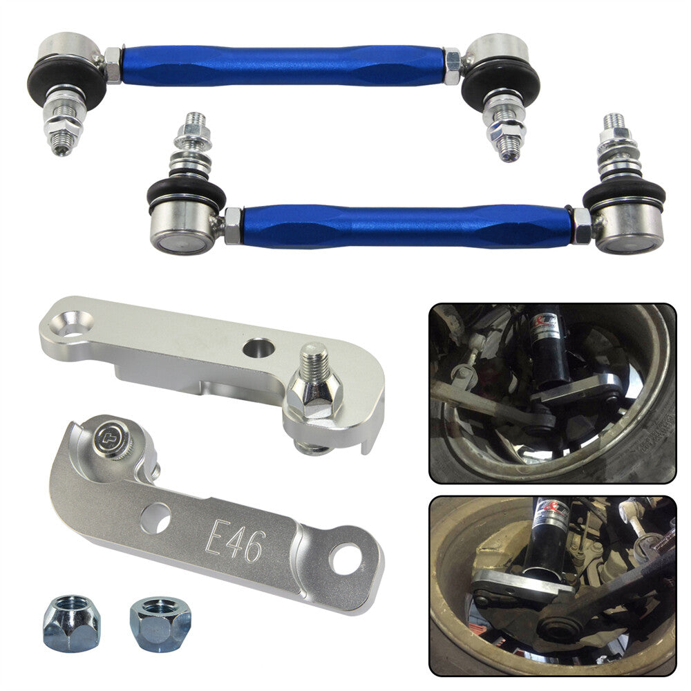 Tuning Drift Turn Angles 25%-30% +Sway Bar Drop Links Kit for BMW E46 M3 323i