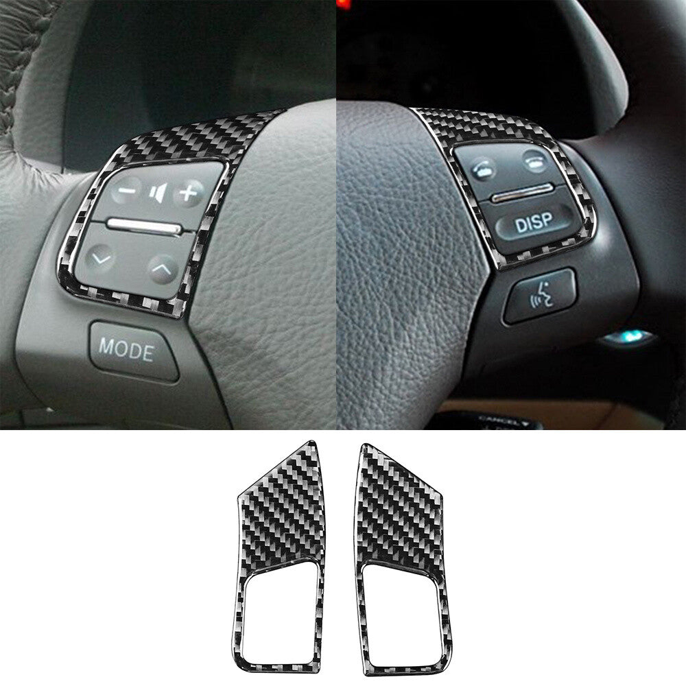 Carbon Fiber Interior Steering Wheel Button Trim For Luxus GS 2006-11Accessories
