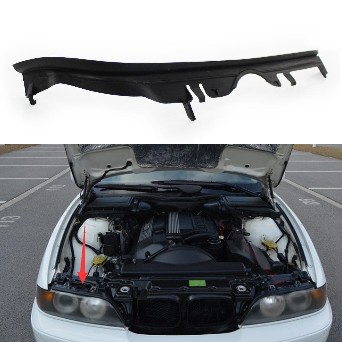 The upper right headlight spacer is suitable for BMW E39 525i 528i 530i 540i M5.