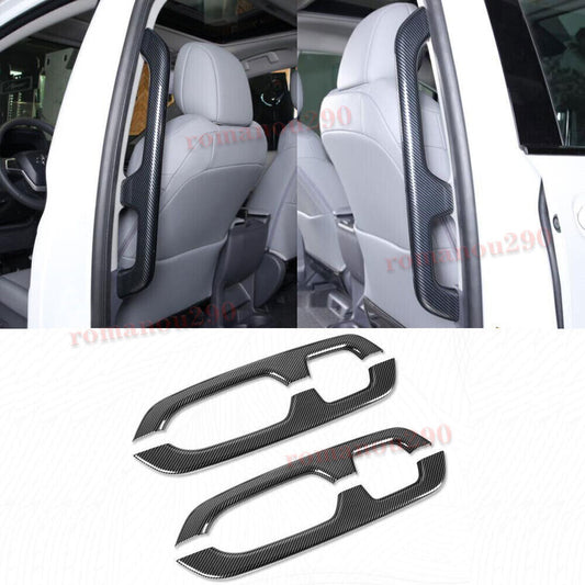 for Toyota for Sienna 21-2024 Carbon Fiber Side Door Passenger Handle Cover Trim 4P