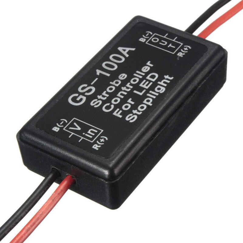 12V GS-100A LED Brake Stop Light and Flasher Controller Module for Cars, SUVs, and Trucks - n