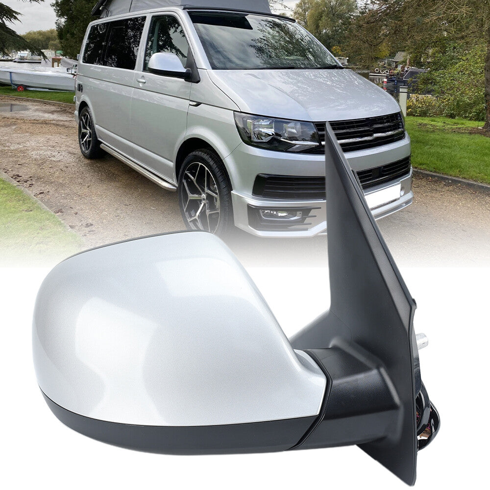F¨¹r for VW T6 Transporter 2015-2024 Au?enspiegel R¨¹ckspiegel Silber Rechts 7 Draht