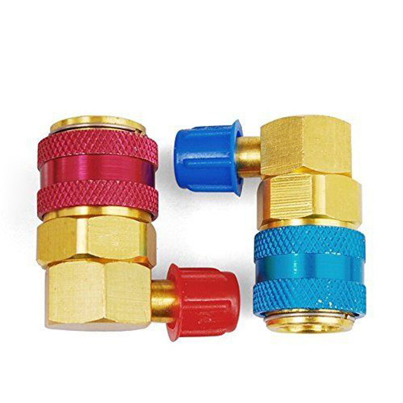 R134a Air Condition Quick Connector A/C Gauge High Low Coupler Adapter Set v