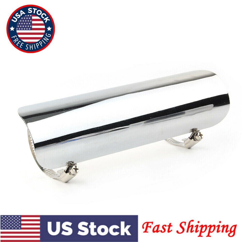 Exhaust Muffler Pipe Heat Shield Cover Protector for Harley Motorcycle Chrome