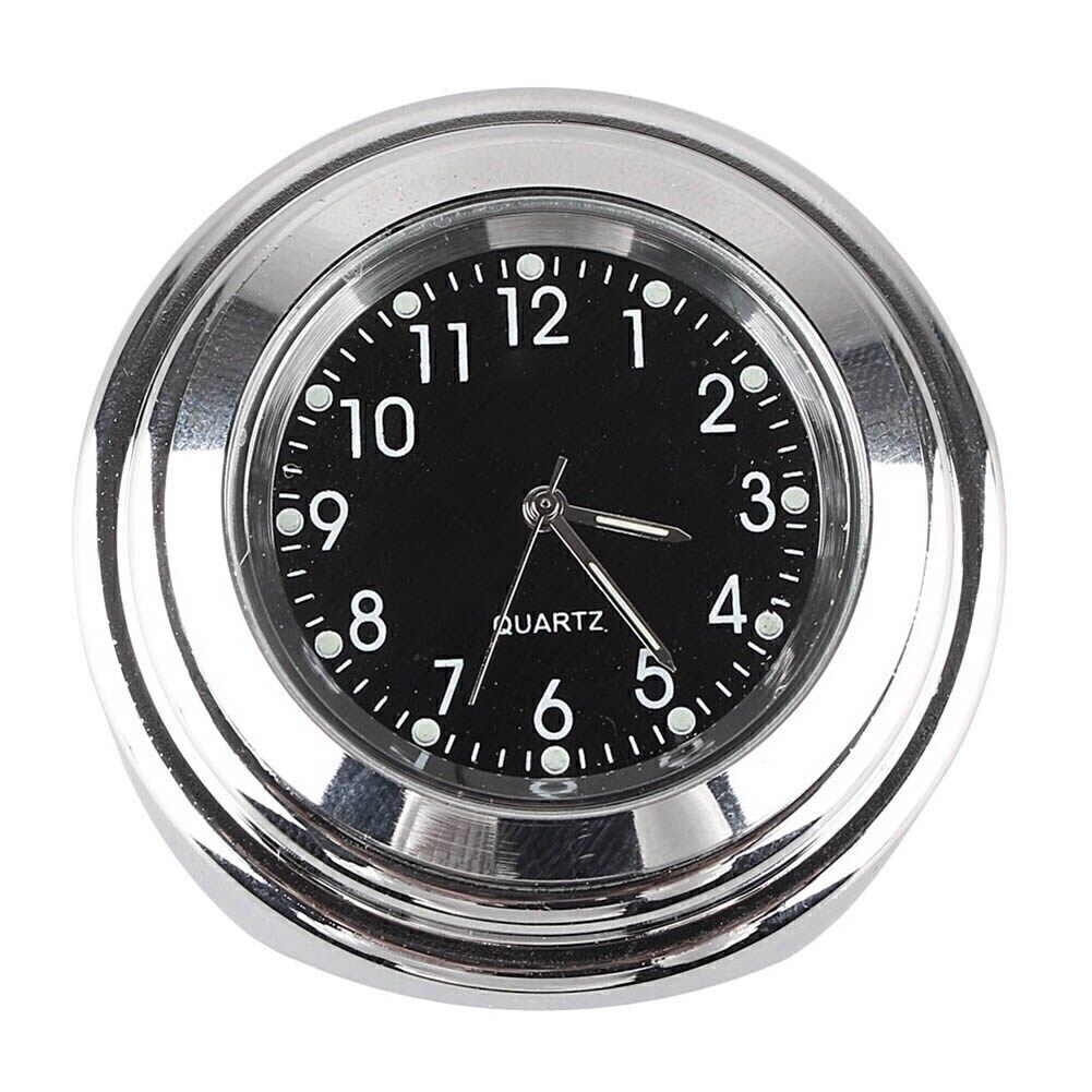 7/8 inch 1 inch Motorcycle Waterproof Handlebar Mount Clock/Watch Universal Aluminum Alloy n