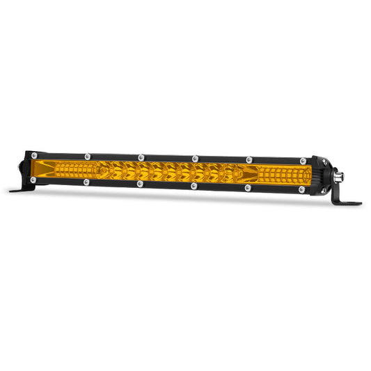 Yellow Ultra Slim LED Light Bar 10 Spot Flood Combo Work Truck SUV ATV 4WD 78W