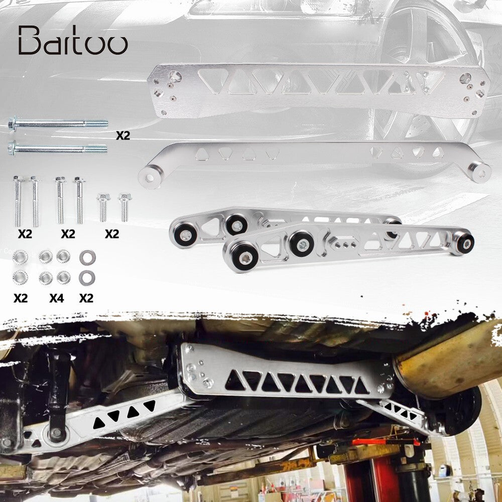Billet Rear Lower Control Arm + Subframe Brace +Tie Bar for EK 96-00 Q