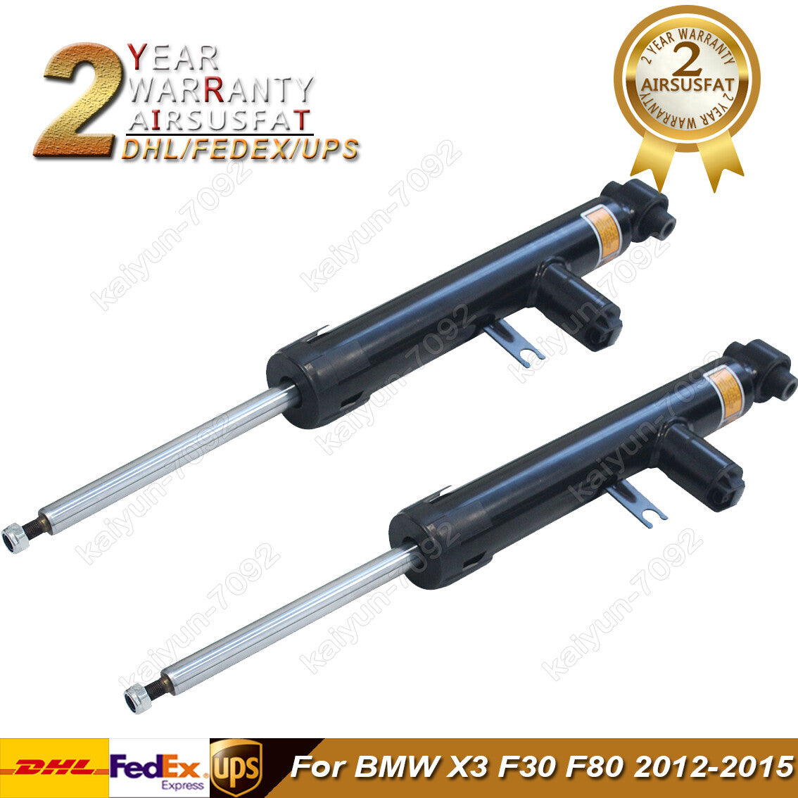 2x Rear Shock Absorber Cores AWD RWD w/ EDC for BMW X3 F30 F80 12-15 37126852927