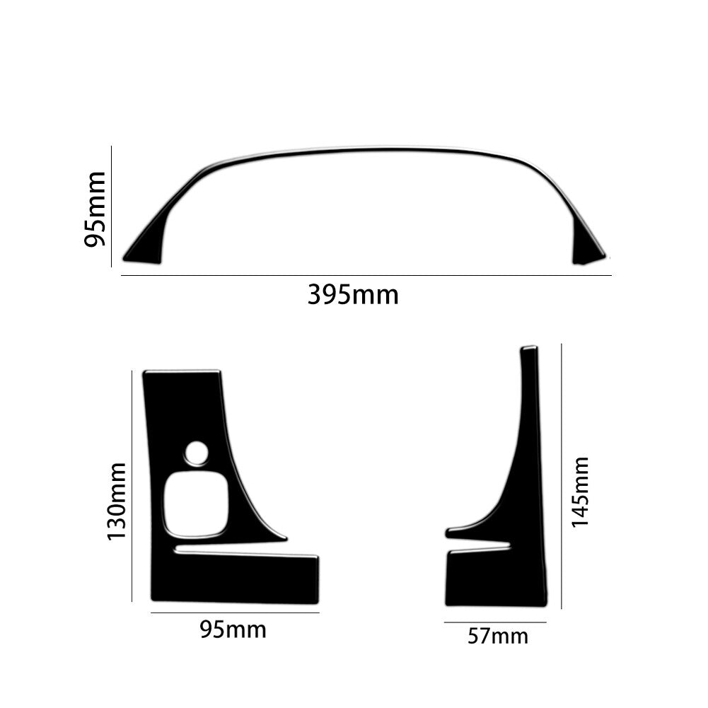Carbon Fiber Inner Automatic Gear Shift Cover Trim for Hyundai Azera 2006-2011 v