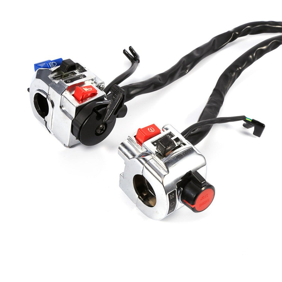 Motorcycle 7/8Handlebar Control Horn Turn Signal Light Start Switch for Honda Q