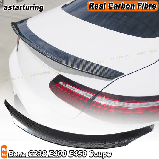 for Benz C238 E400 E450 Coupe 2017-2019 REAL CARBON Rear Trunk Spoiler Boot Wing