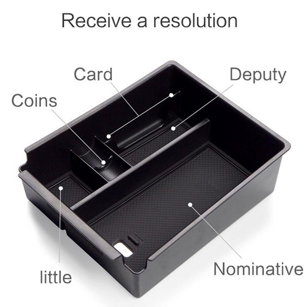 Center Armrest Storage Box Organizer Tray Black Fit for for Hyundai for Tucson New v