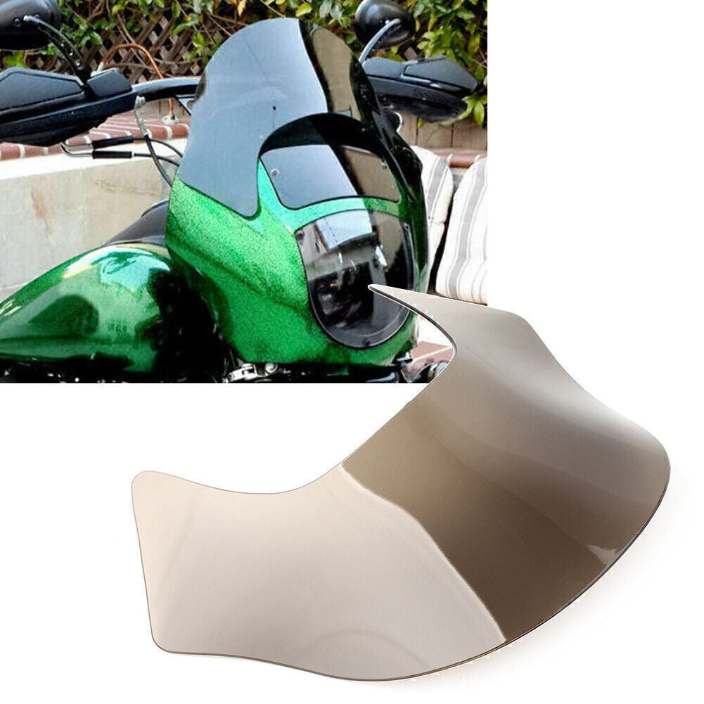 for Harley Dyna Sportster Softail Smoked Lip Front Windshield Windscreen Shield