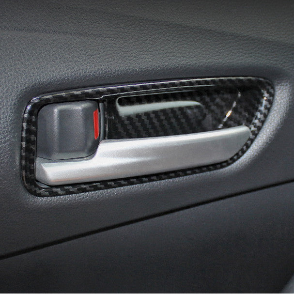 for Toyota for Corolla 20-24 Carbon Fiber Style Inner Door Handle Bowl Cover Trim 4P