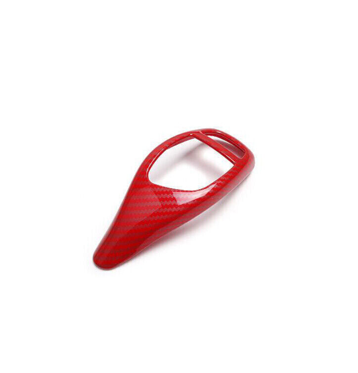 Gear Shift Knob Shifter Lever Trim Red Carbon Fiber for BMW F20 F21 F22 F23 ABS