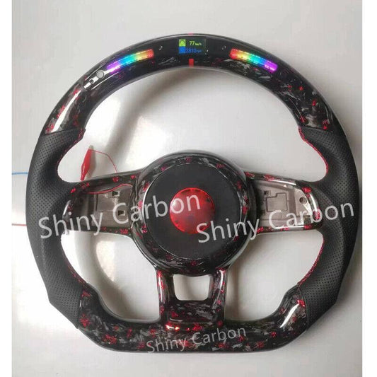 Forged carbon fiber LED steering wheel suitable for Volkswagen for Golf 7 GTI, for Golf R MK7 (2014-2018)