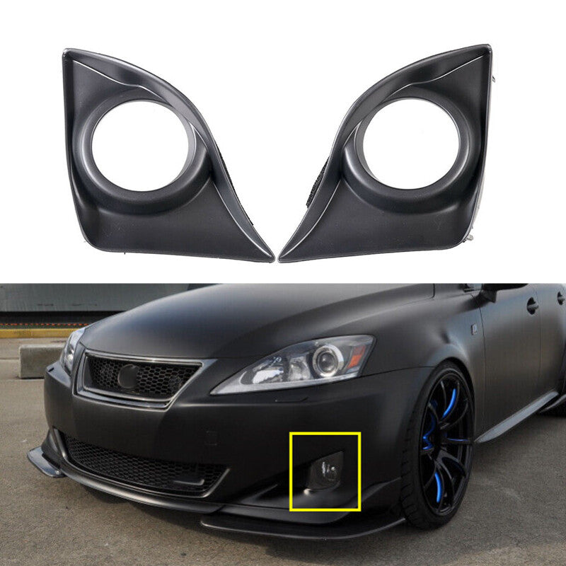 LH&RH Front Fog Light Lamp Black Cover Bezel for Lexus IS250 IS350 2011-2013 v