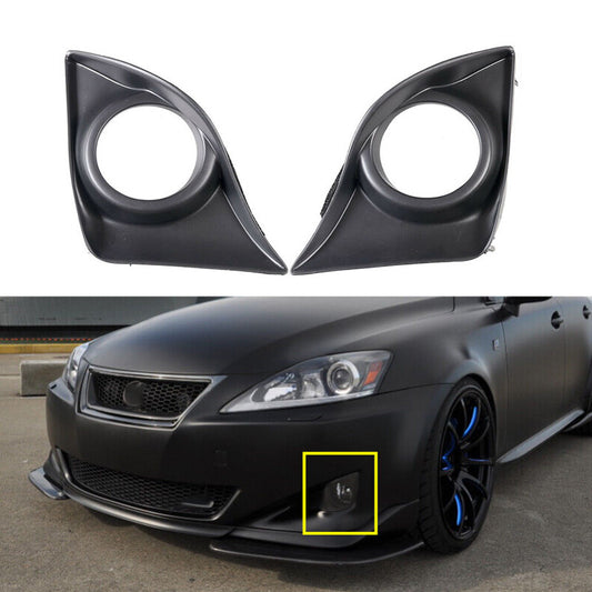 LH&RH Front Fog Light Lamp Black Cover Bezel for Lexus IS250 IS350 2011-2013 v