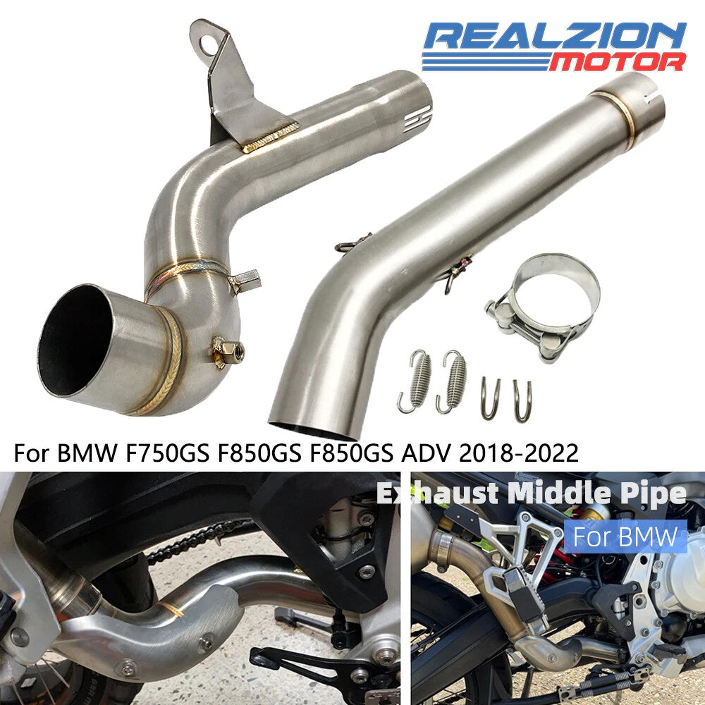 Motorcycle Slip-On Link Pipe Connect Tube for BMW F750GS F850GS F850GS ADV 2018-2022