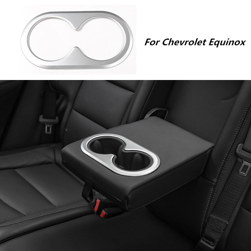 Silver Rear Water Cup Holder Panel Cover Trim for Chevrolet Equinox 2017-2021