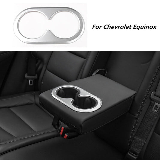 Silver Rear Water Cup Holder Panel Cover Trim for Chevrolet Equinox 2017-2021