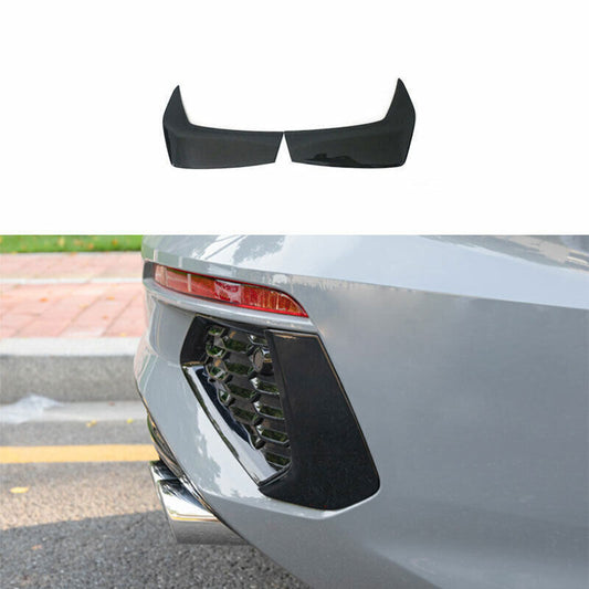 Fit for Audi A3 2022-23 ABS Gloss Black Rear Fog Light Lamp Frame Strip Trim 2X