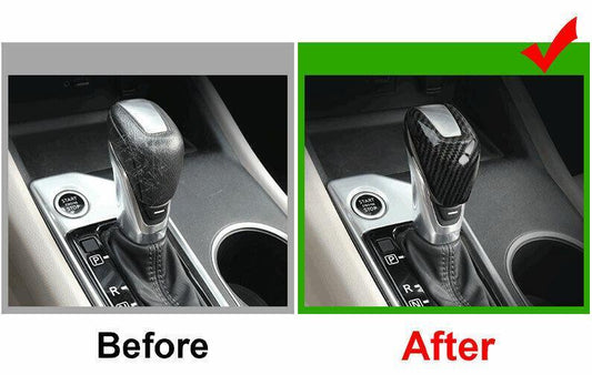 for Nissan Altima Teana 2019-2023 Carbon Fiber Console Gear Shift Knob Cover 1PC