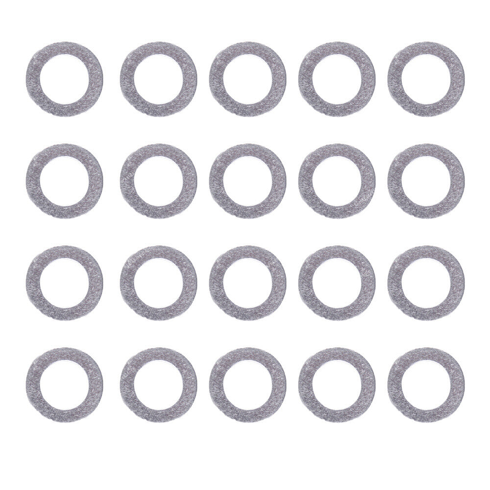 20x Engine Fuel Crush Washers Silver Drain Plug Gasket Seal 11.9mm ID. 19.7mm OD Q