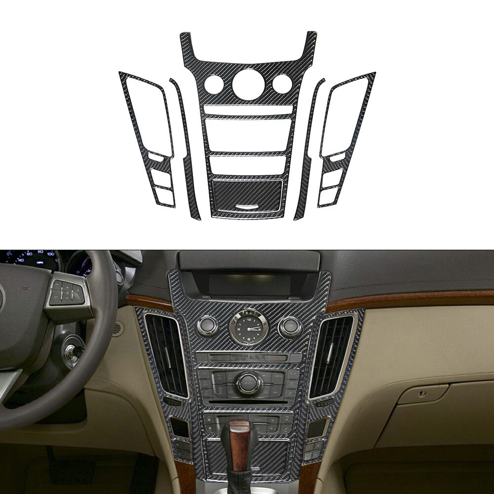 Red Carbon Fiber Interior for Audio Console Cover Trim for Mazda CX-9 2016-2022 v