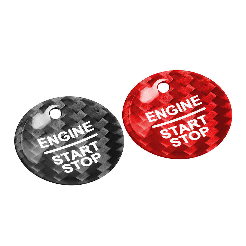 for Ford F-150 Carbon Fiber Keyless Engine Push Start Button Trim