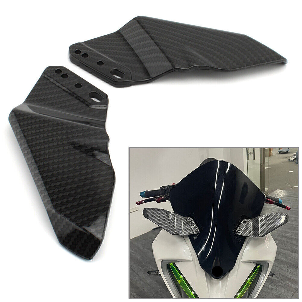 for Honda / for Kawasaki / for Suzuki / for BMW Universal Pair Carbon Fiber Wing Kit Spoiler