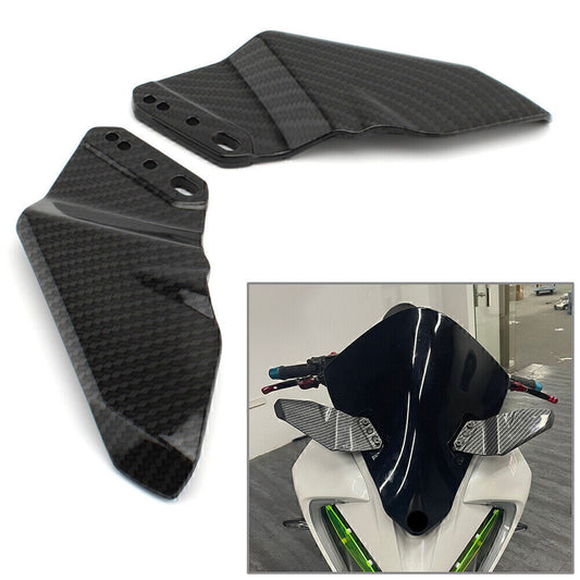 for Honda / for Kawasaki / for Suzuki / for BMW Universal Pair Carbon Fiber Wing Kit Spoiler