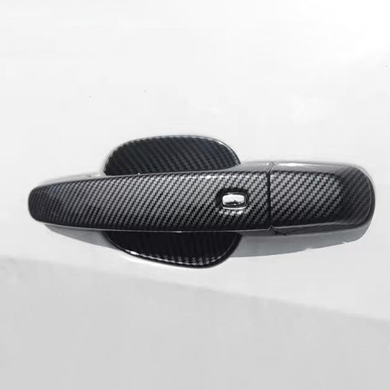 For 16-23 for Chevrolet Camaro for Smart Side Door Handle Glossy Carbon Fiber Cover Trim