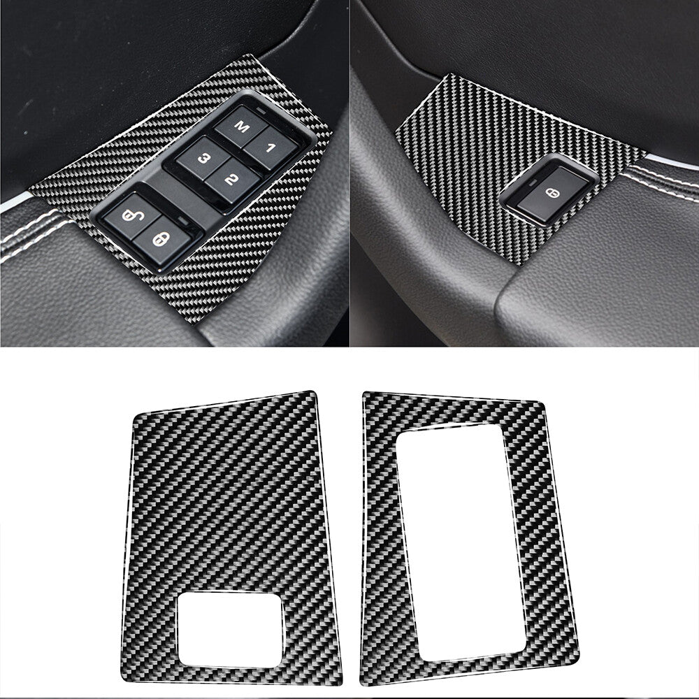 Carbon Fiber Window Switch Buttons Frame Trim Cover For Explorer 2011-2014 v