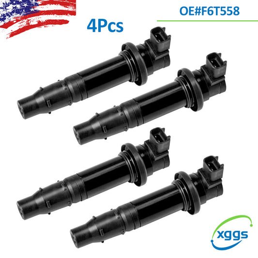 Set of 4 Fits for Yamaha MT-07 R6 RJ15 Bj YZF R1FZ8 F6T558 Ignition Coils New US