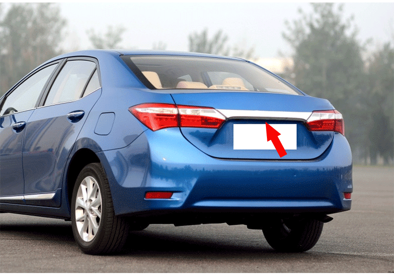 ABS Carbon Fiber Rear Tailgate Trunk Lid Cover Trim for Toyota for Corolla 2014-2018