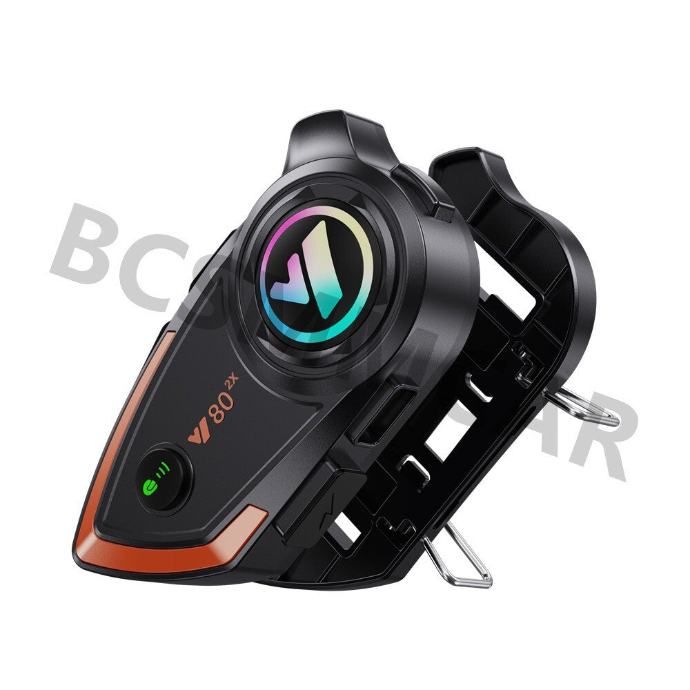 1x Motorcycle Helmet Intercom Bluetooth Headset 1000m Interphone For Android/iOS n