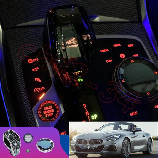 Fit for BMW Z4 G29 2019-2022 Crystal Style Interior Gear Shift Knob Cover 4PCS