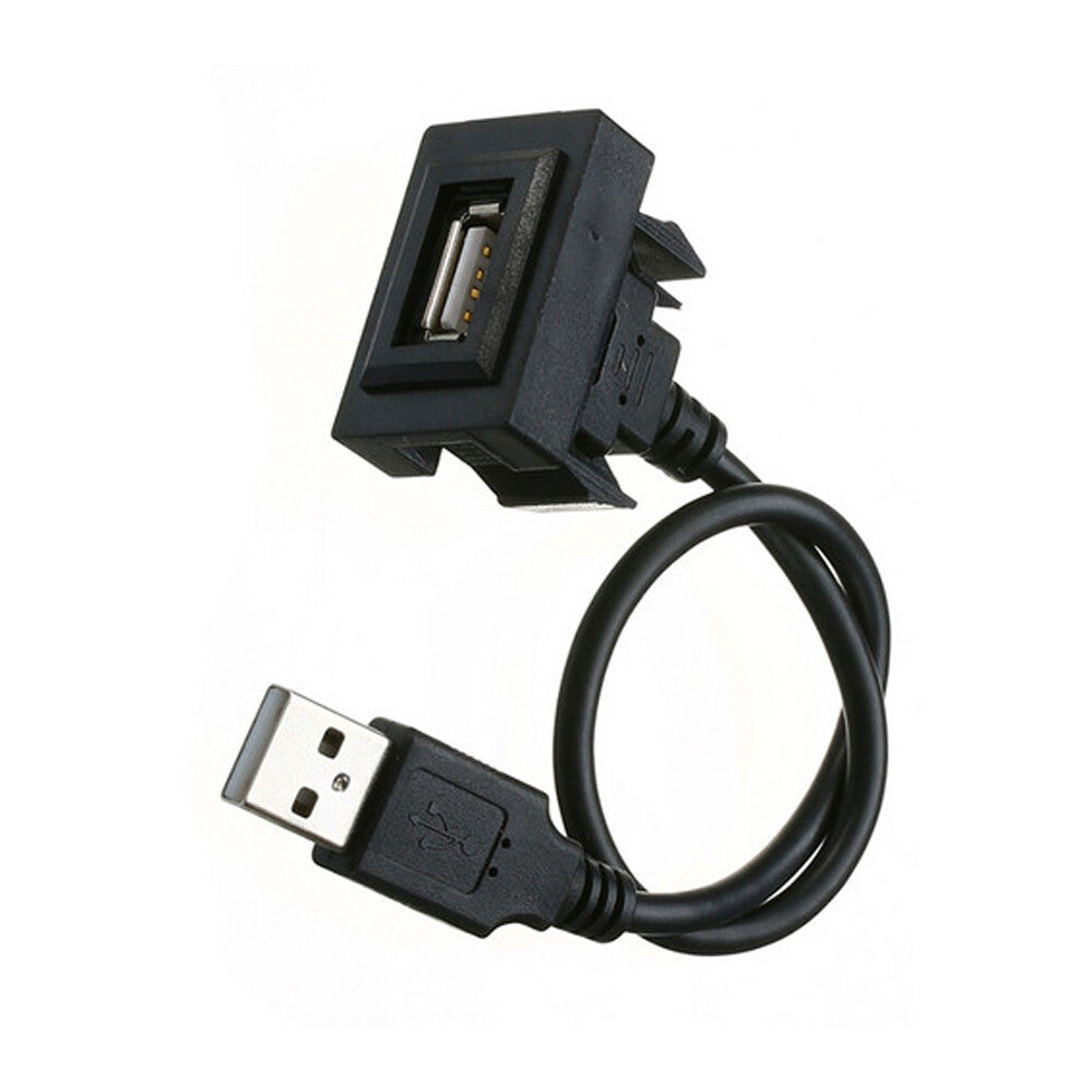 Dashboard Flush Mount USB Male to Female Extension Cable Adapter for Toyota
