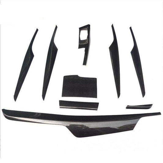 Dry Carbon Fiber Car Interior kit Cover Trim 9PCS For BWM G30 G32 G38 525 530li