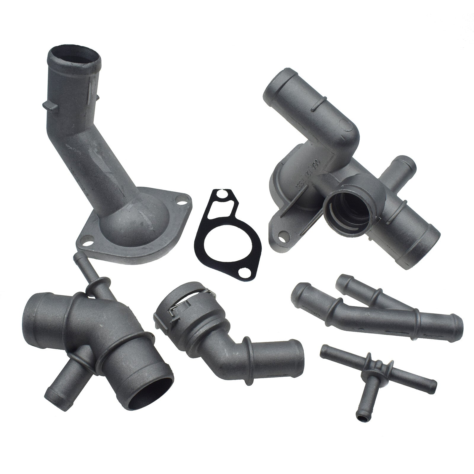 6PCS Aluminum Coolant Flange Pipes Set 06A121133J for VW for Golf MK4 for Jetta GTI 1.8T