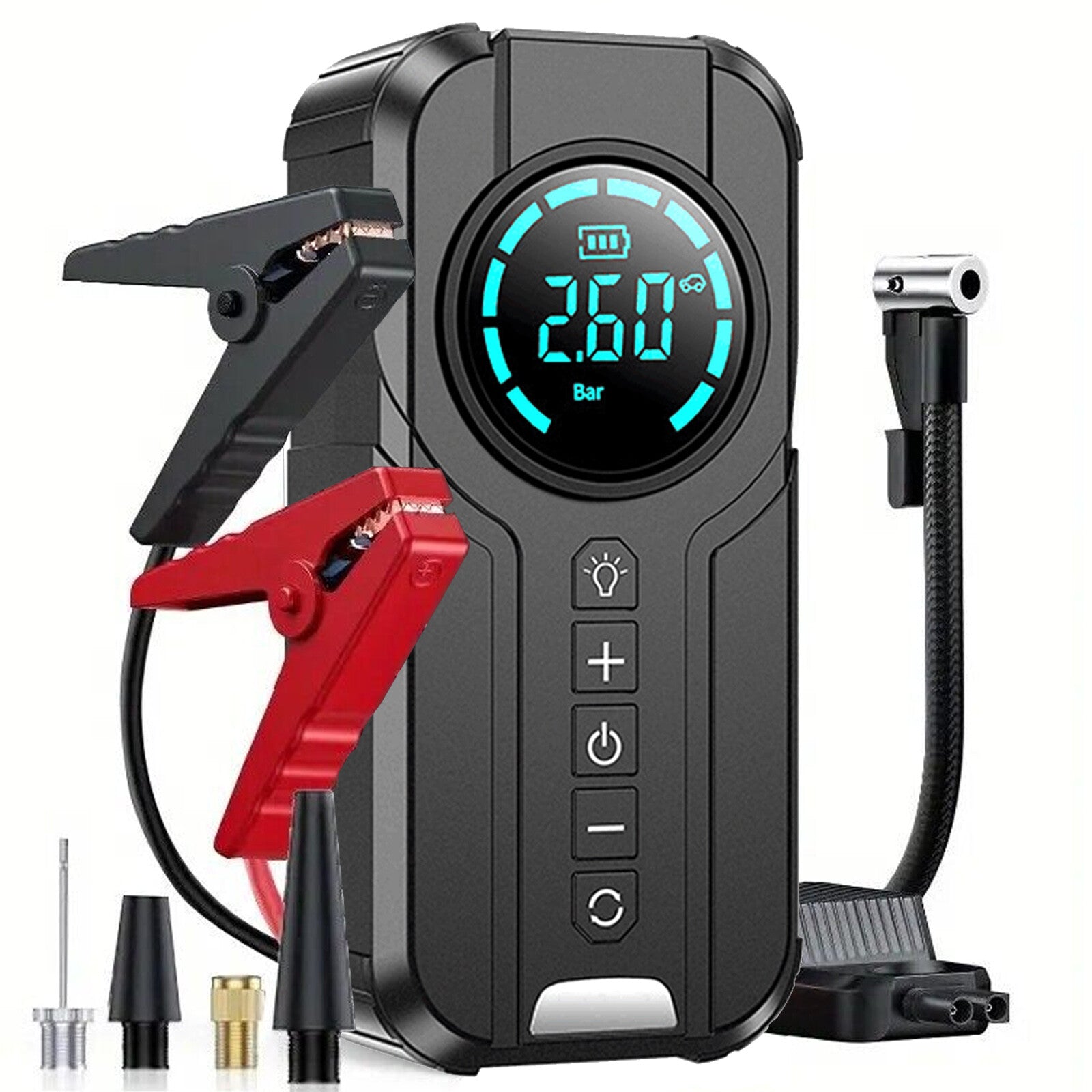 Car Jump Starter Air Compressor 6000mAh Battery Jumper Box Charger Booster U7D0