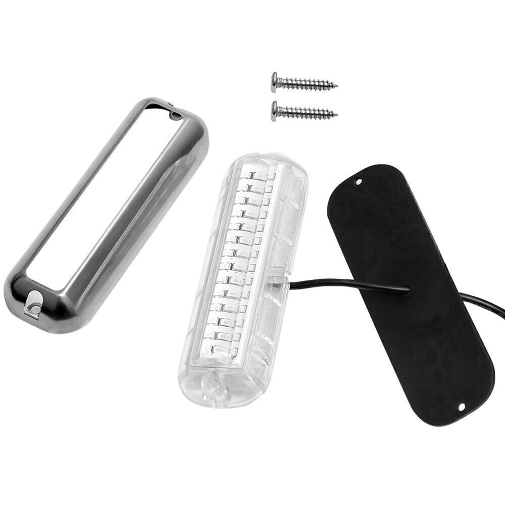 2x 42LED Boat Underwater Light Marine Transom Tail Lamp Stainless Steel Pontoon