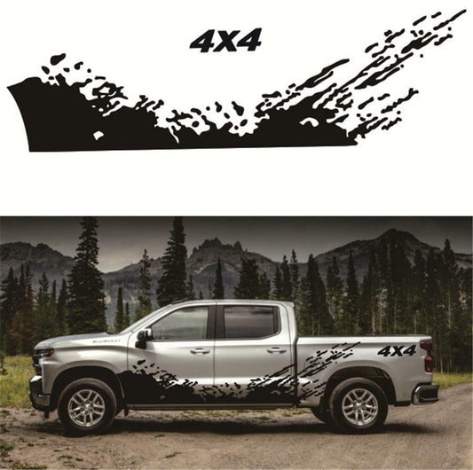 Car Side Skirt Door Racing Decal Mud Splash Graphic Vinyl Sticker Accessories