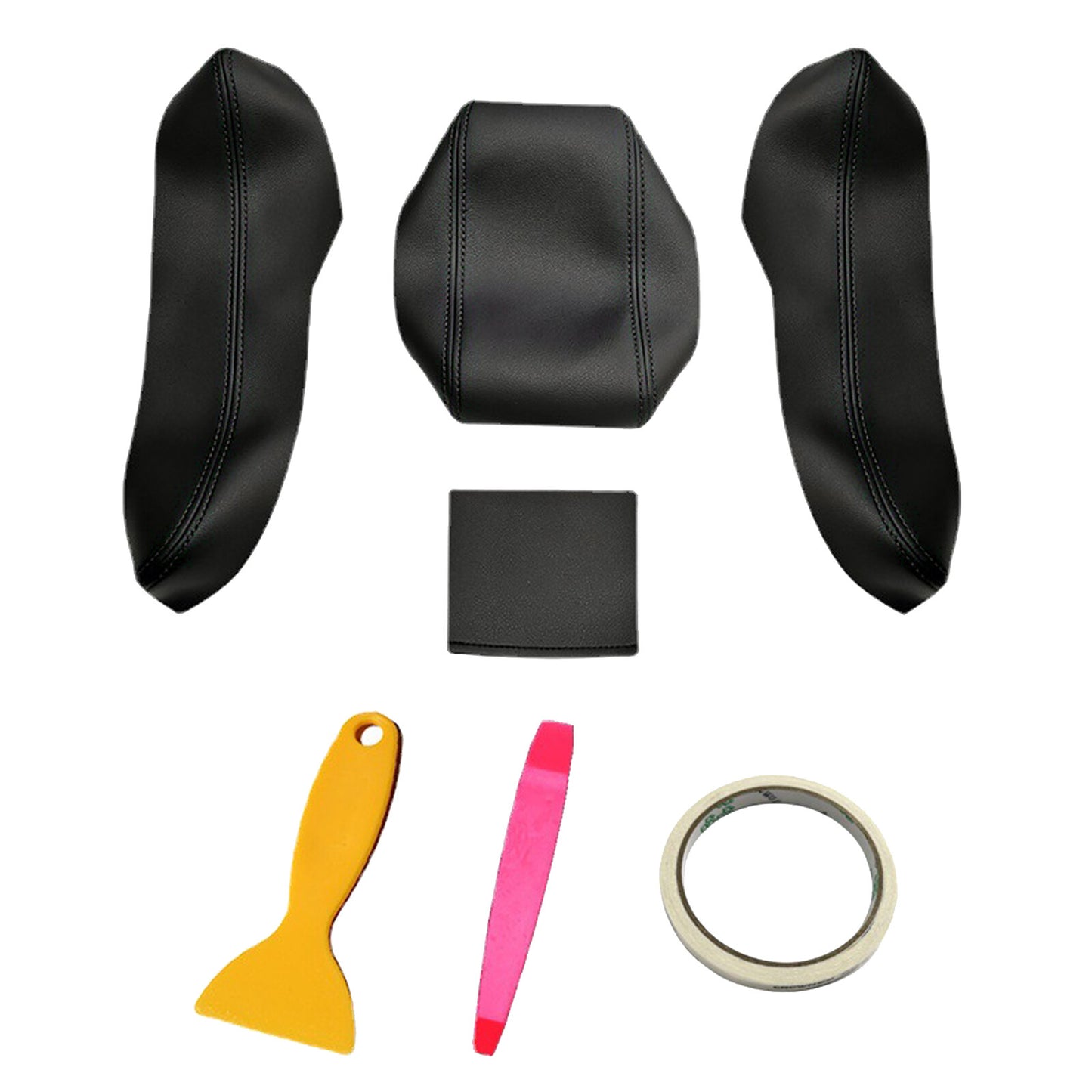 4-Piece Leather Center Armrest Box Shell Protective Cover for Honda for Civic 2016/2017/2018