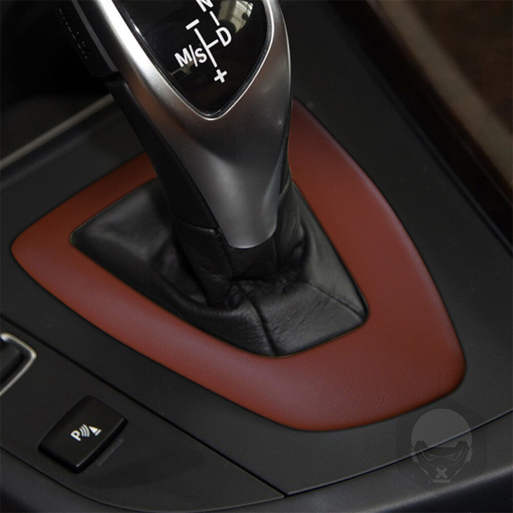 PU Leather Red Gear Shift Box Cover for BMW 1 2 3 4 Series 3GT F30 F34 2013-2019
